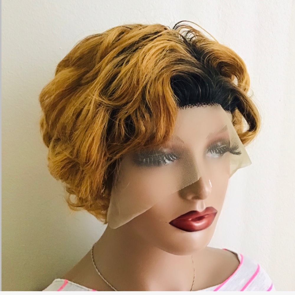 Two-Tone Messi Yannick Curls Hair  Look Very Natural With Lace At The Front